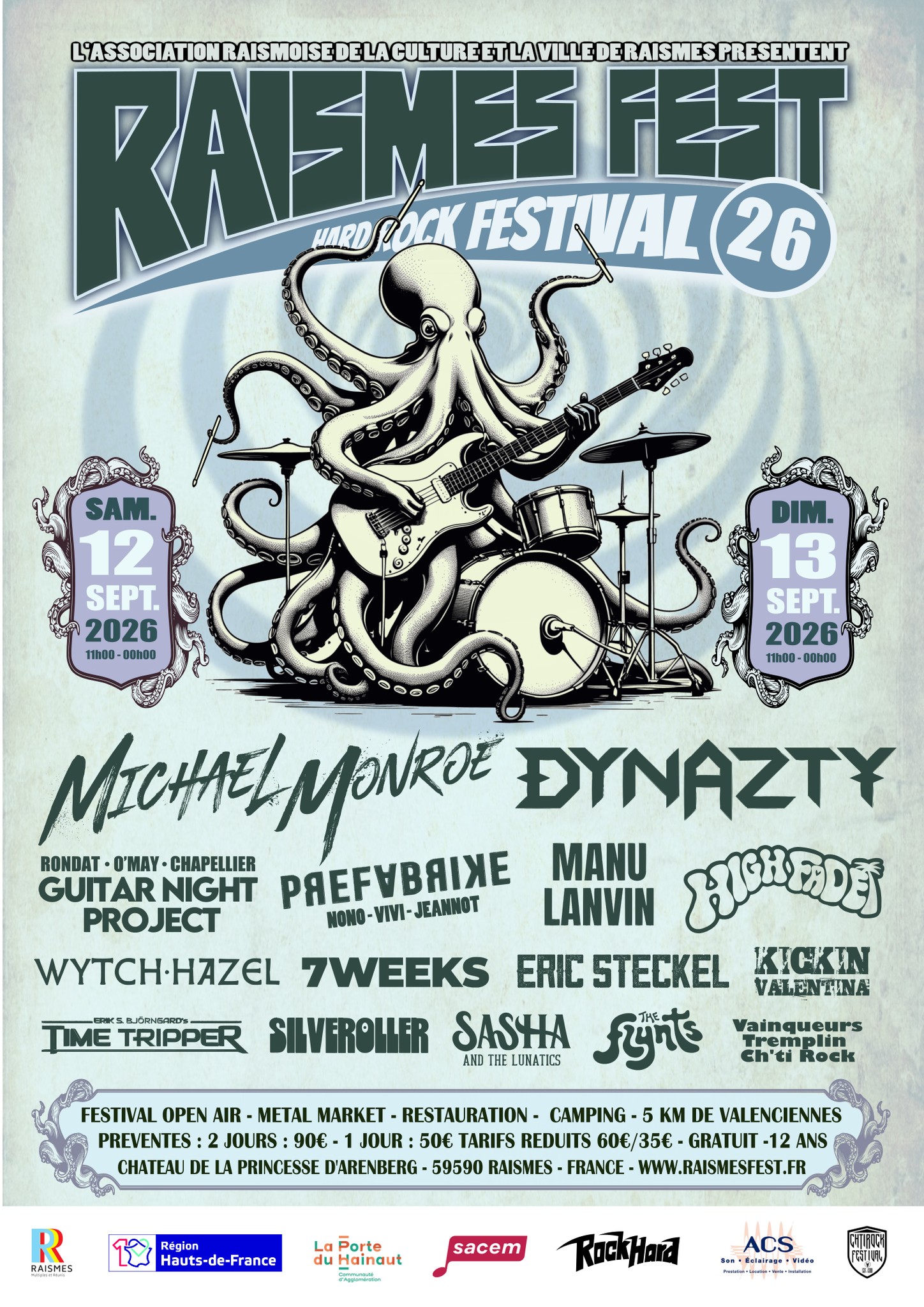 FESTIVALS METAL EN FRANCE - AFFICHE RAISMES FEST 2026 - AGENDA METAL WTR MAG