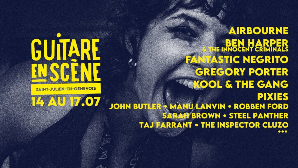 CONCERTS AURA : Juillet 2026 - Affiche GUITARE EN SCENE 2026 - Agenda WTR MAG