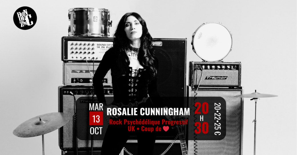 CONCERTS AURA : Octobre 2026 - Affiche ROSALIE CUNINGHAM AU BRIN DE ZINC - AGENDA WTR MAG