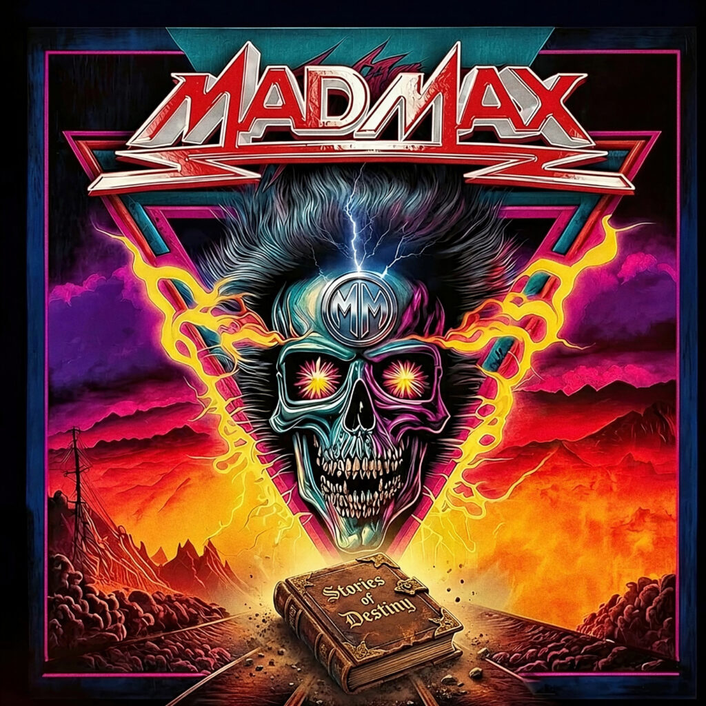 Pochette de l'album de MAD MAX, Stories Of Destiny  sorti en septembre 2026 chez Rock of Angels Records (ROAR). Chronique WTR MAG