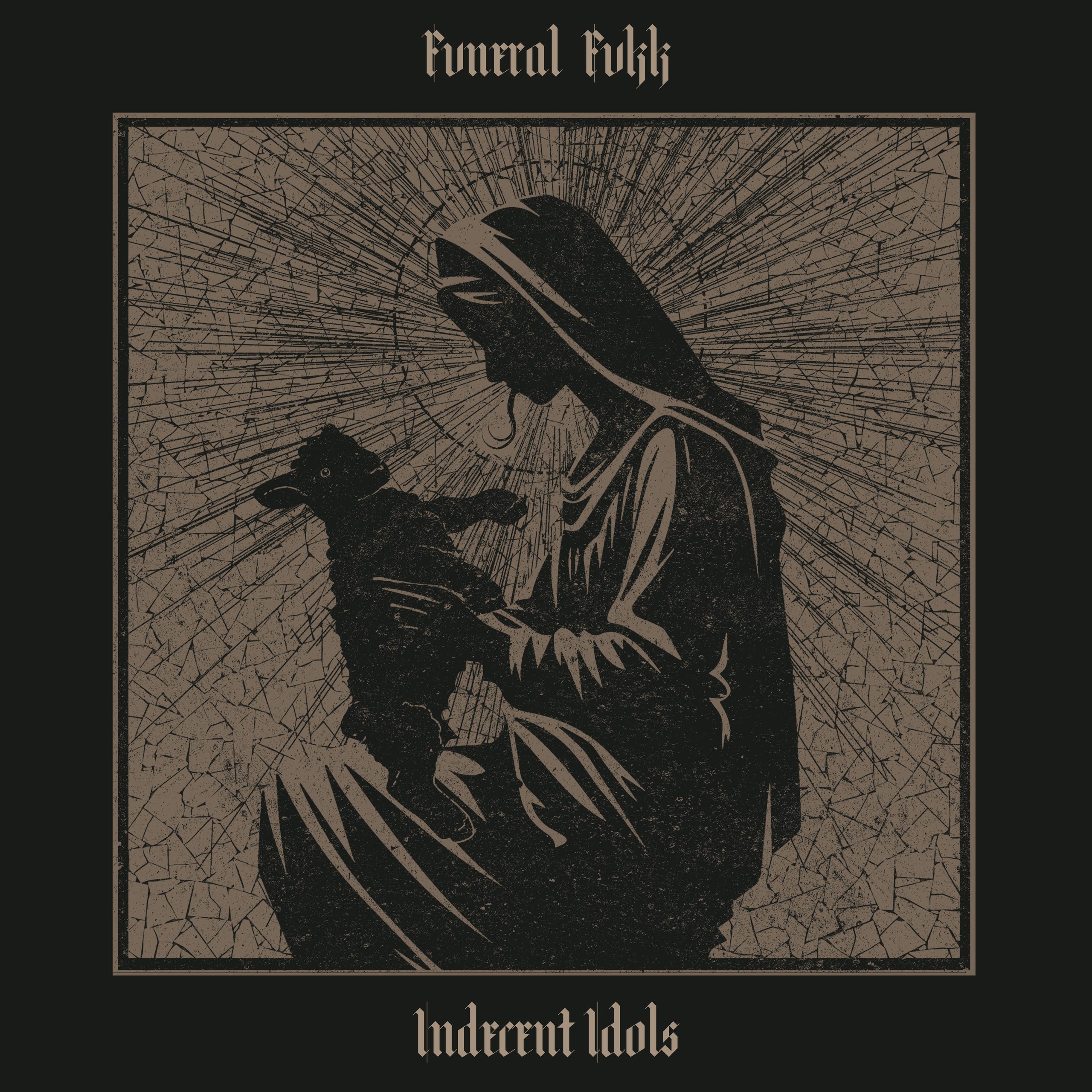 Pochette de l'album de FVNERAL FVKK, Indecent Idols sorti en octobre 2026 chez Dying Victims Productions. Chronique WTR MAG
