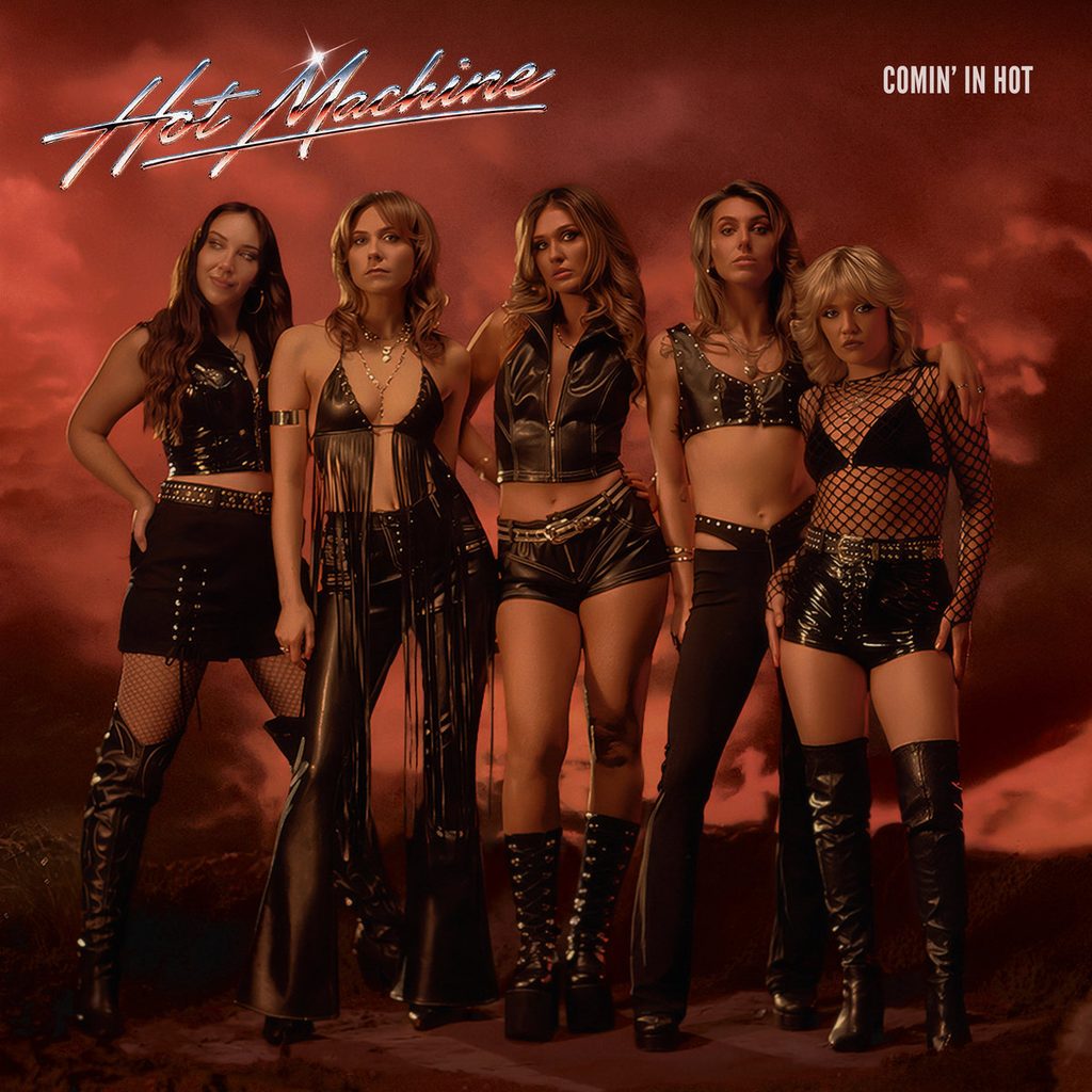 Pochette de l'album de HOT MACHINE, Comin' in Hot sorti en octobre 2026 en autoproduction. Chronique WTR MAG